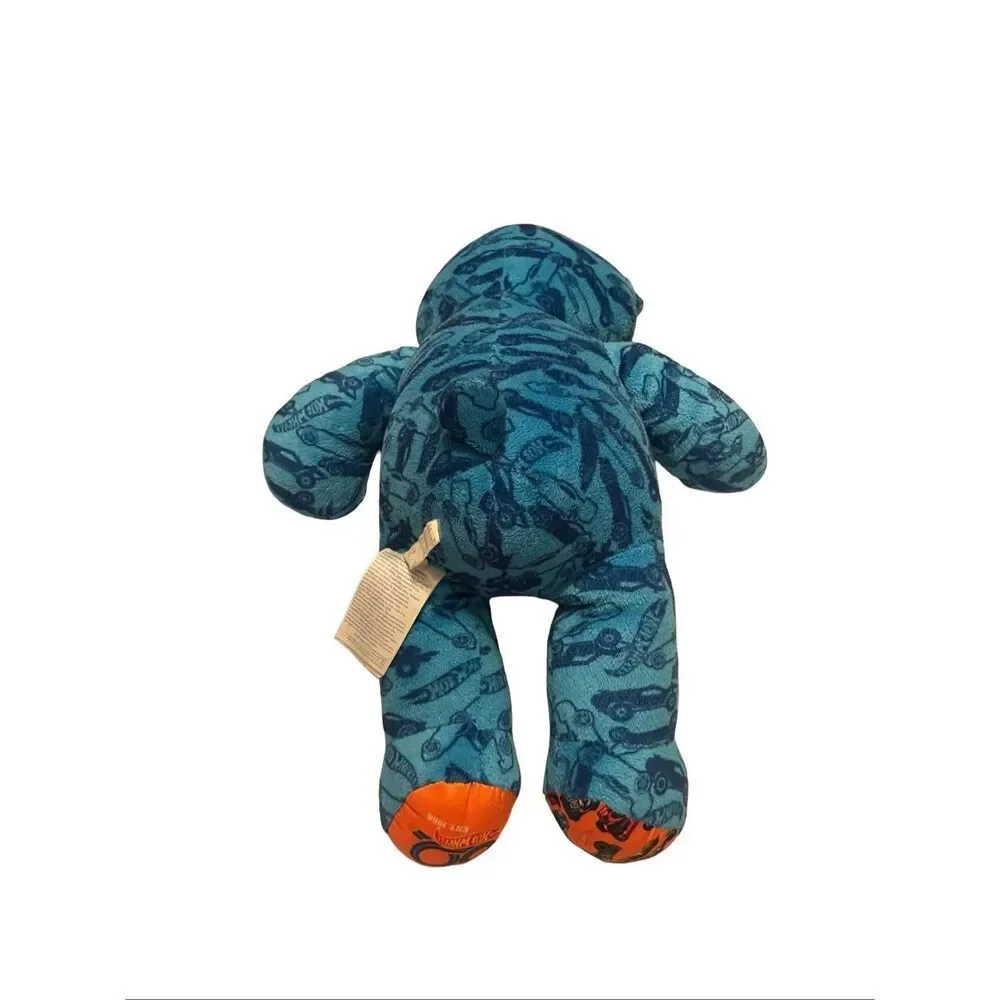 Build-A-Bear Blue Teddy Bear Hot Wheels 50th Anniversary Plush Stuffed Animal